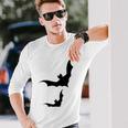 Halloween Two Bats Pattern Unisex Long Sleeve Gifts for Him