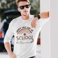 Happy Last Day Of School Leopard Rainbow Hello Summer Long Sleeve T-Shirt T-Shirt Gifts for Him
