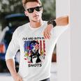 Lincoln 4Th Of July Ive Had Both My Shots V-Neck Long Sleeve T-Shirt Gifts for Him