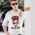 March Girl Women Face Wink Eye Bandana Birthday Gifts 548 Trending Shirt Unisex Long Sleeve Gifts for Him