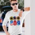 Patriotic Jar Sunflower American Flag 4Th Of July Long Sleeve T-Shirt T-Shirt Gifts for Him
