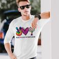 Peace Love Montessori Daycare Teacher Appreciation Long Sleeve T-Shirt Gifts for Him