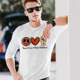 Protect Our End Guns Violence Wear Orange Peace Sign Long Sleeve T-Shirt T-Shirt Gifts for Him
