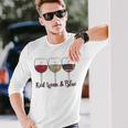 Red Wine & Blue 4Th Of July Wine Red White Blue Wine Glasses V2 Long Sleeve T-Shirt T-Shirt Gifts for Him