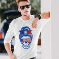 Ultra Maga Red White Blue Skull Unisex Long Sleeve Gifts for Him