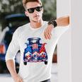 Usa Patriotic Gnomes With American Flag Hats Riding Truck Long Sleeve T-Shirt T-Shirt Gifts for Him