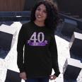 40Th Birthday Party Squad I Purple Group Photo Decor Outfit Long Sleeve T-Shirt Gifts for Her