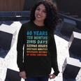 60Th Birthday 60 Years Of Being Awesome Wedding Anniversary Long Sleeve T-Shirt Gifts for Her