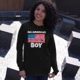 All American Boy Usa Flag Distressed 4Th Of July Long Sleeve T-Shirt T-Shirt Gifts for Her