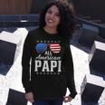 All American Papi 4Th Of July Fathers Day Papi Long Sleeve T-Shirt Gifts for Her