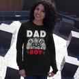 Dad Of Birthday Boy Time To Level Up Video Game Birthday Long Sleeve T-Shirt Gifts for Her