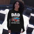 Dad Birthday Crew Fire Truck Firefighter Fireman Party Long Sleeve T-Shirt Gifts for Her