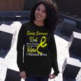 Ewings Sarcoma Dad Most People Never Meet Their Hero I Raised Mine Yellow Ribbon Ewings Sarcoma Ewings Sarcoma Awareness Unisex Long Sleeve Gifts for Her