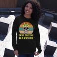Ewings Sarcoma Warrior Skull Women Vintage Yellow Ribbon Ewings Sarcoma Ewings Sarcoma Awareness Long Sleeve T-Shirt Gifts for Her