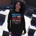 Fireworks Director If I Run You Run 4Th Of July Boys Long Sleeve T-Shirt Gifts for Her