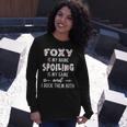 Foxy Grandma Foxy Is My Name Spoiling Is My Game Long Sleeve T-Shirt Gifts for Her