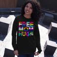 Free Mom Hugs Rainbow Lgbtq Lgbt Pride Month Long Sleeve T-Shirt T-Shirt Gifts for Her