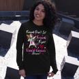 Friends Dont Let Friends Fight Breast Cancer Alone Pink Ribbon Unicorn Breast Cancer Support Breast Cancer Awareness Unisex Long Sleeve Gifts for Her