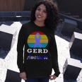 Gerd Awareness Vintage Periwinkle Blue Ribbon Gastroesophageal Reflux Disease Gerd Awareness Unisex Long Sleeve Gifts for Her