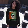 Glaucoma Warrior Skull Women Vintage Green Ribbon Glaucoma Glaucoma Awareness Unisex Long Sleeve Gifts for Her