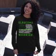 Glaucoma Warrior Usa Flag United States Flag Green Ribbon Glaucoma Glaucoma Awareness Unisex Long Sleeve Gifts for Her