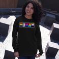 Human Lgbt Flag Gay Pride Month Transgender Long Sleeve T-Shirt Gifts for Her