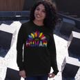 Human Lgbtq Month Pride Sunflower Long Sleeve T-Shirt Gifts for Her