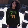 Irish Girl Leprechaun Poodle Dog St Patricks Day Kids Unisex Long Sleeve Gifts for Her