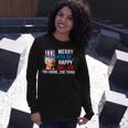 Joe Biden Confused Merry Happy 4Th Of July Long Sleeve T-Shirt Gifts for Her