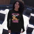 Just A Girl Who Loves Tigers Cute Kawaii Tiger Animal Long Sleeve T-Shirt T-Shirt Gifts for Her