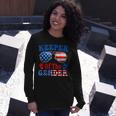 Keeper Of The Gender 4Th Of July Baby Gender Reveal Long Sleeve T-Shirt T-Shirt Gifts for Her