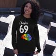 Lgbt Sexy Lips Rainbow Chapter 69 Birthday Celebration Long Sleeve T-Shirt Gifts for Her