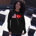 Loving Usa Turkey Flag Heart Turkish 13 Shirt Unisex Long Sleeve Gifts for Her