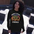 Man I Love Frogs Funny Retro Frog V2 Unisex Long Sleeve Gifts for Her