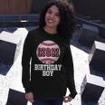 Mom Of The Birthday Boy Baseball Player Vintage Retro Long Sleeve T-Shirt Gifts for Her