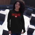 Oak Island Canada Flag Vintage Red Text Long Sleeve T-Shirt Gifts for Her