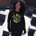 Peace In The Crest Of Ukraine Peace And Solidarity For Ukraine Unisex Long Sleeve Gifts for Her