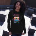 Retro Dance Party Disco Birthday Made In 80S Cassette Tape Long Sleeve T-Shirt Gifts for Her