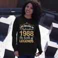 September 1988 Birthday Life Begins In September 1988 V2 Long Sleeve T-Shirt Gifts for Her