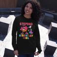 Stepdad Of The Birthday Girl Donut Dab Birthday Long Sleeve T-Shirt Gifts for Her