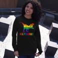 T Rex Dinosaur Lgbt Gay Pride Flag Allysaurus Ally Long Sleeve T-Shirt T-Shirt Gifts for Her