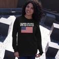 United States Flag Cool Usa American Flags Top Tee Long Sleeve T-Shirt T-Shirt Gifts for Her