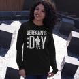 Veteran Veteran Veterans 73 Navy Soldier Army Military Long Sleeve T-Shirt Gifts for Her