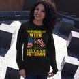 Veteran Veterans Day Proud Wife Of A Vietnam Veteran For 70 Navy Soldier Army Military Long Sleeve T-Shirt Gifts for Her