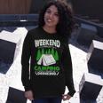 Weekend Forecast Camping With A Chance Of Drinking Funny Unisex Long Sleeve Gifts for Her