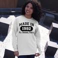 1992 Birthday Made In 1992 All Original Parts Long Sleeve T-Shirt Gifts for Her