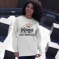 Baby Shower Text Design The Prince Has Arrived Unisex Long Sleeve Gifts for Her