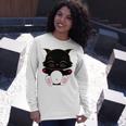 Cat Cut Cat Cat Lovers Black Cat Funny Cat Birthday Cat Gift Cat Danger Kitty V2 Unisex Long Sleeve Gifts for Her