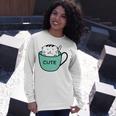 Cute Cat In Mug Unisex Long Sleeve Gifts for Her