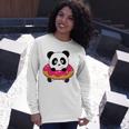 Cute Panda Bear Pandas Donut Sprinkles Long Sleeve T-Shirt T-Shirt Gifts for Her